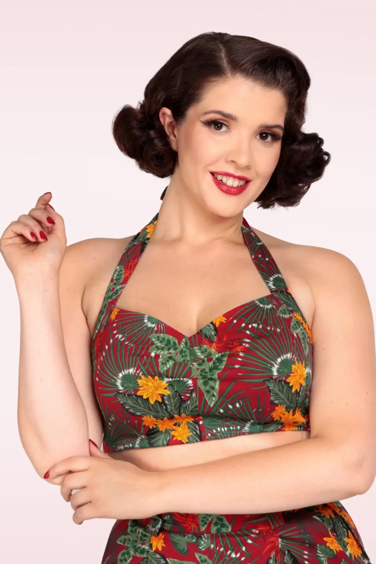 Adriana Jungle Floral Top In Multi