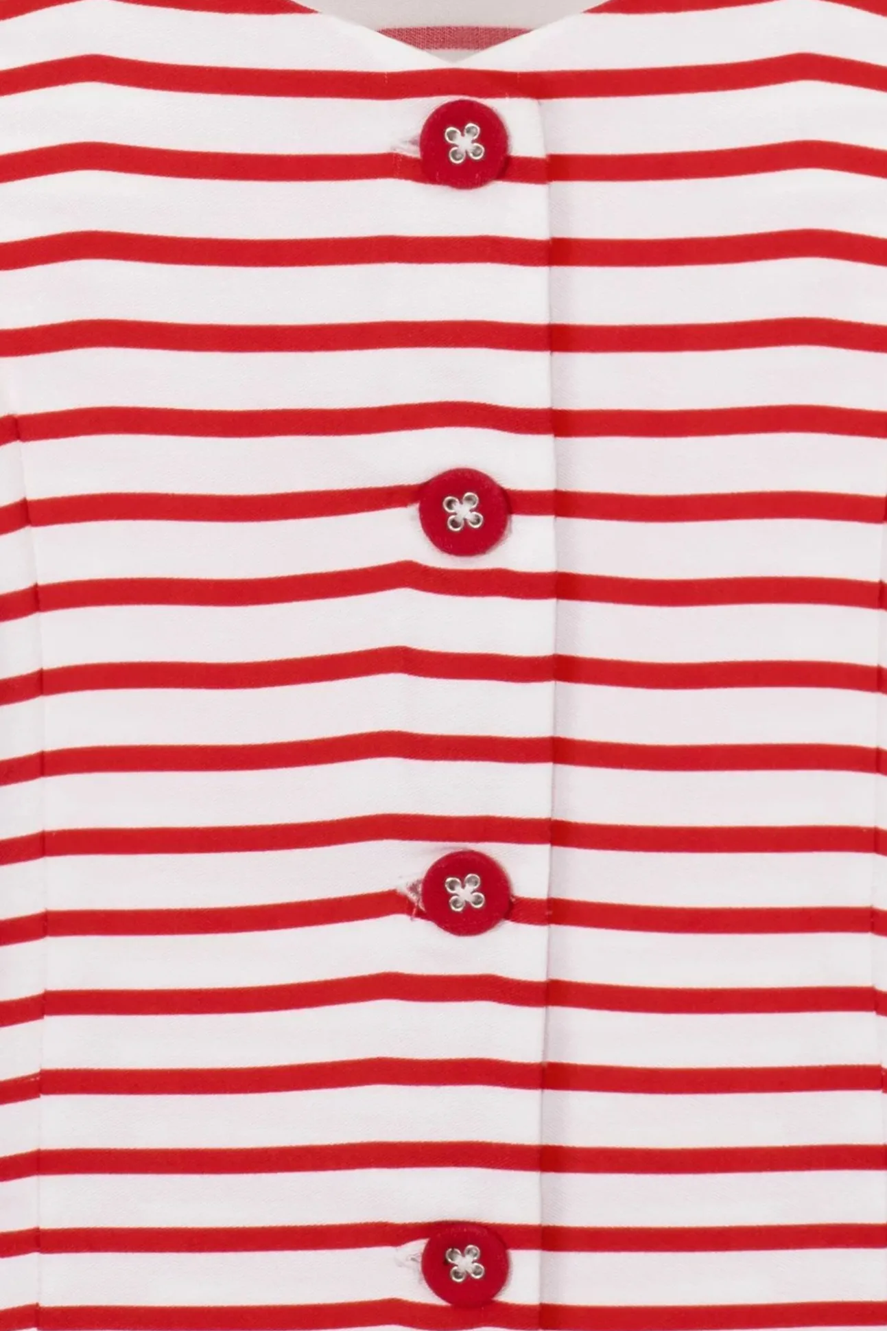 Ahoy Blouse In Wit En Rood