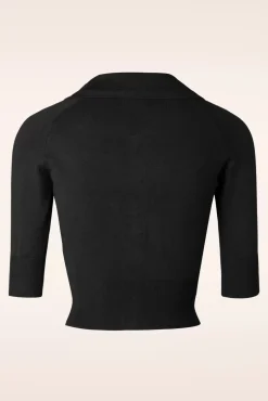 April Vest Met Strik In Zwart