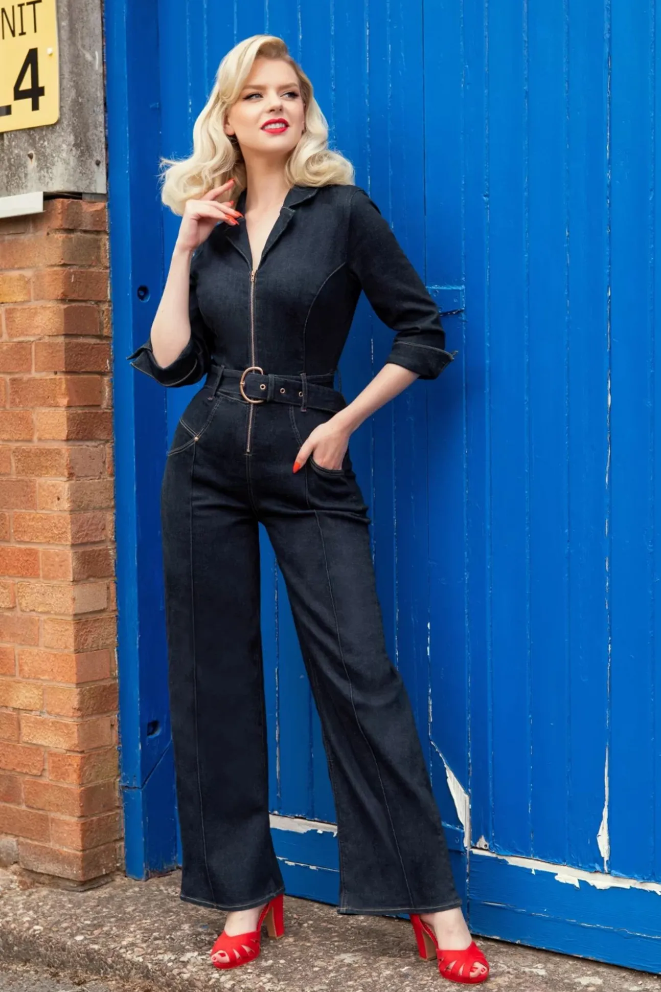 Audrey Jumpsuit In Donker Denim