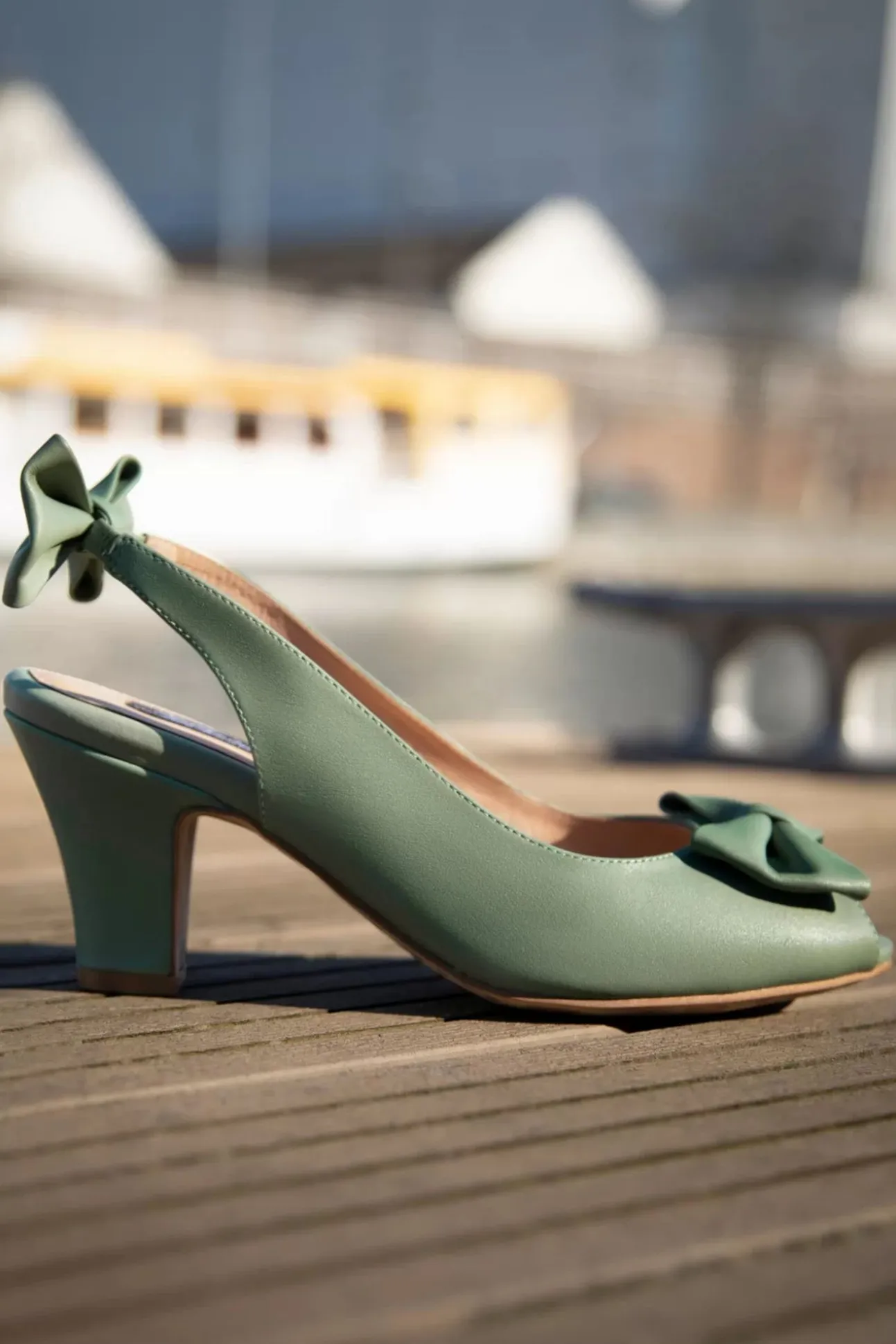 Ava Cote D'Azur Pumps In Viltspaatgroen