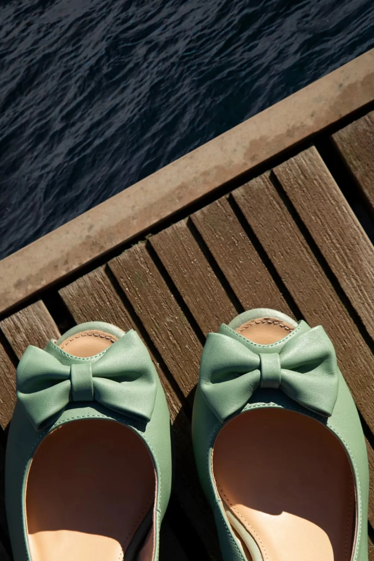 Ava Cote D'Azur Pumps In Viltspaatgroen