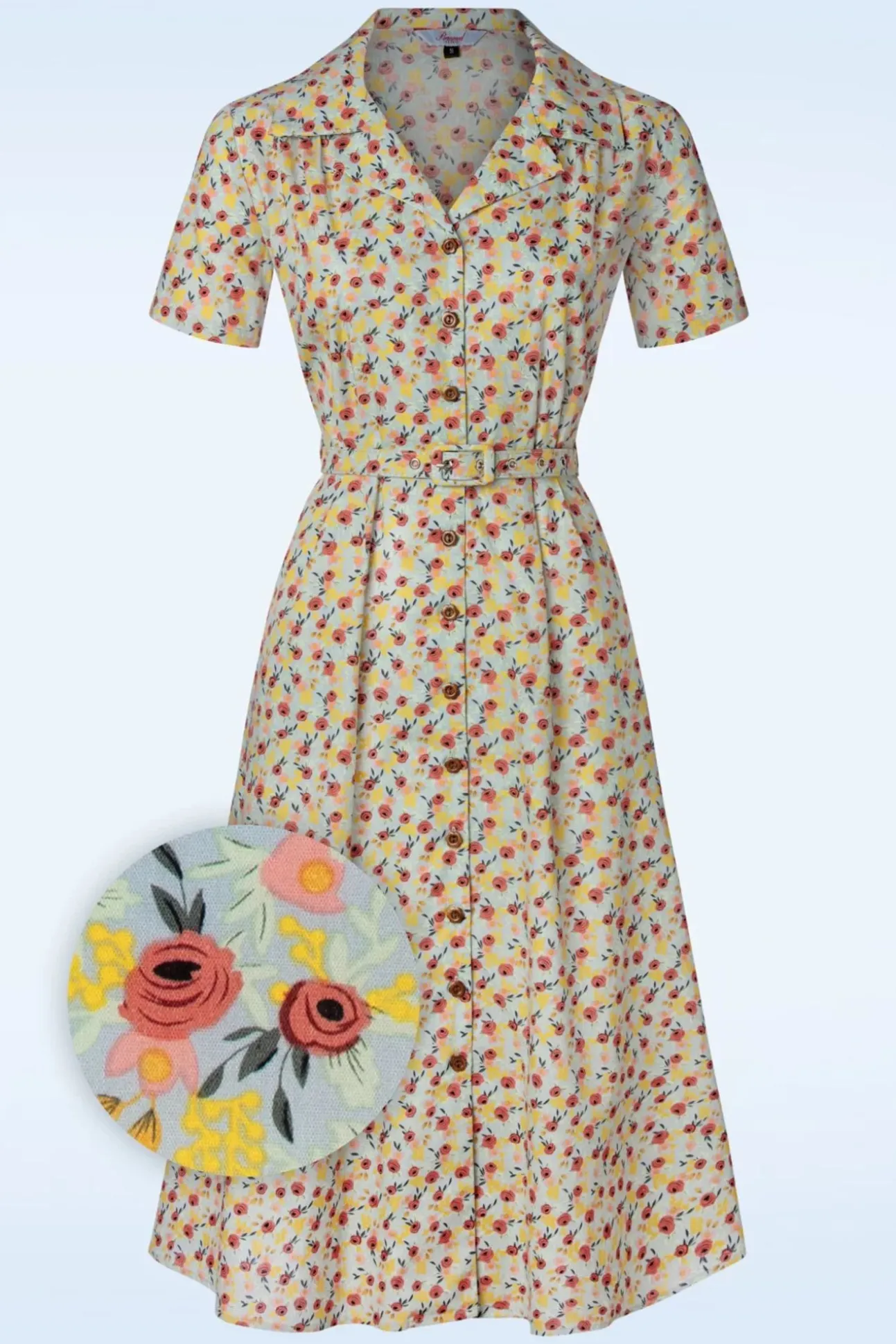 Blooming Swing Jurk In Blauw