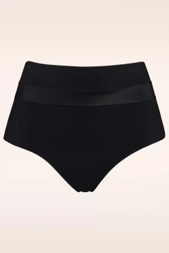 Cache Coeur Slip Met Hoge Taille In Zwart