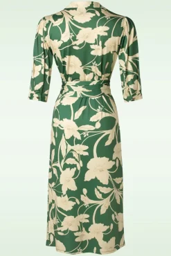 Charlotte Flower Jurk In Groen