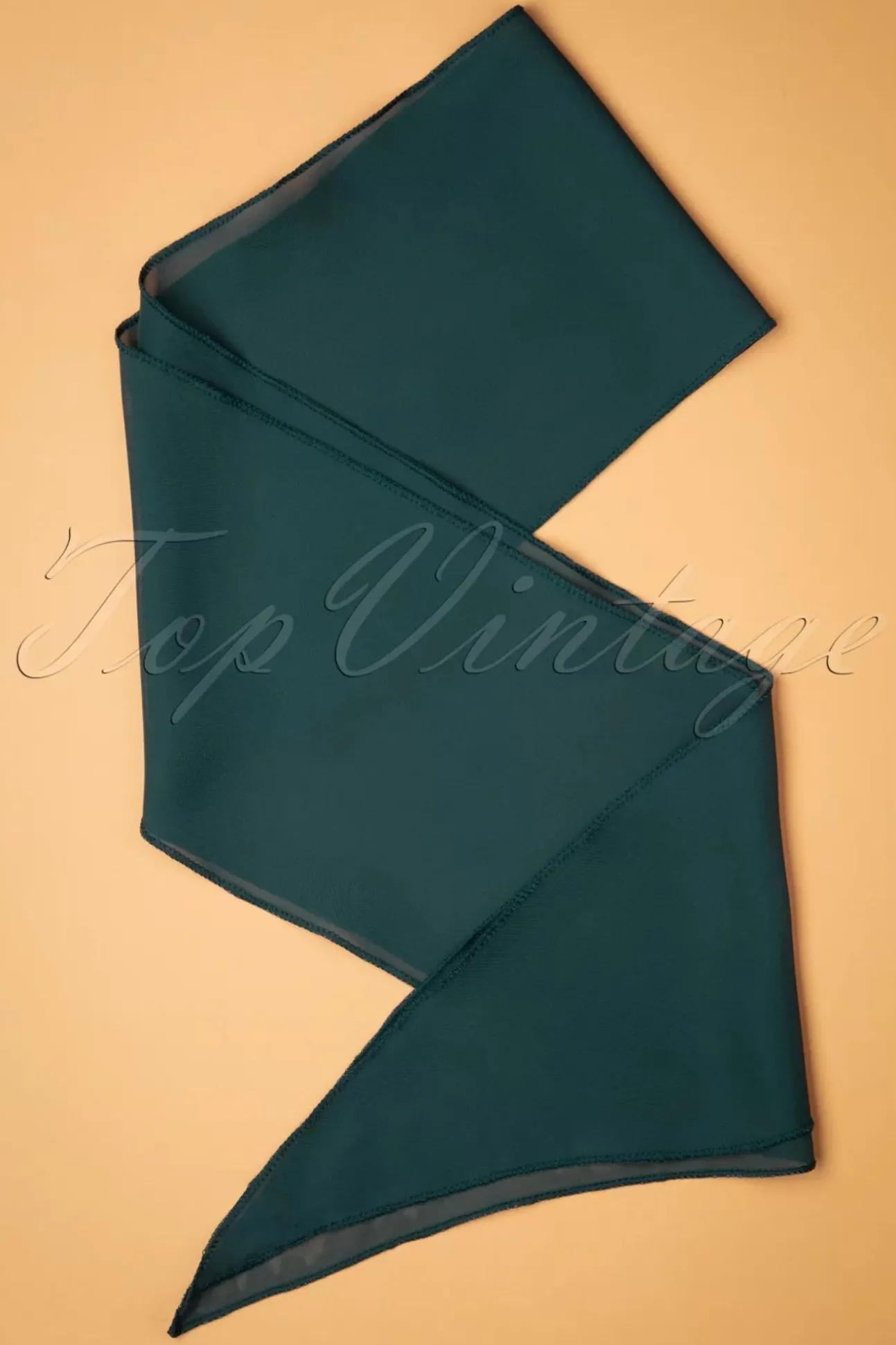 Chiffon Sjaal In Groenblauw