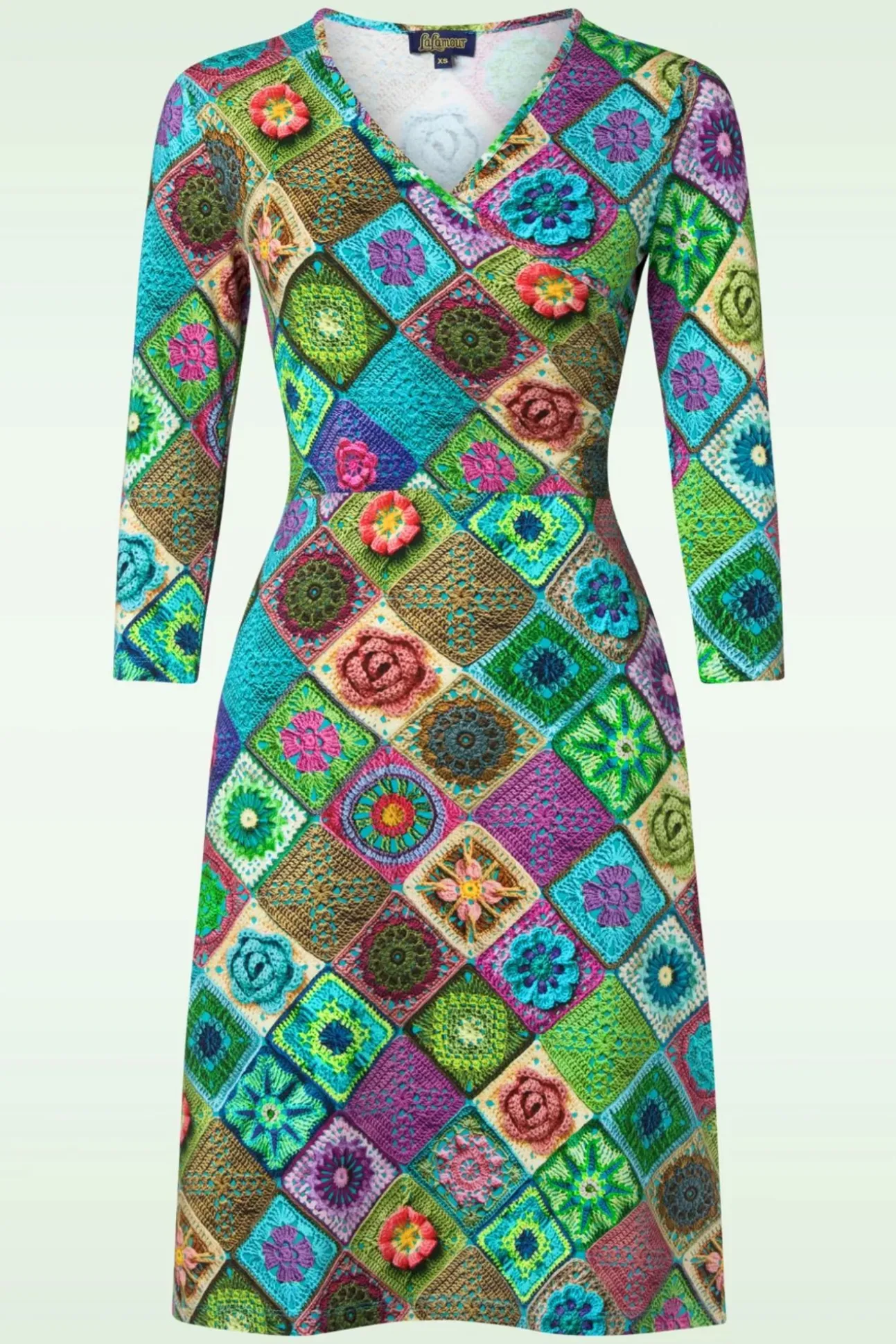 Classic Cross Jurk In Granny Pastel