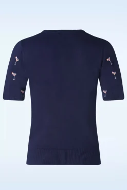 Cocktail Hour Jumper In Marineblauw