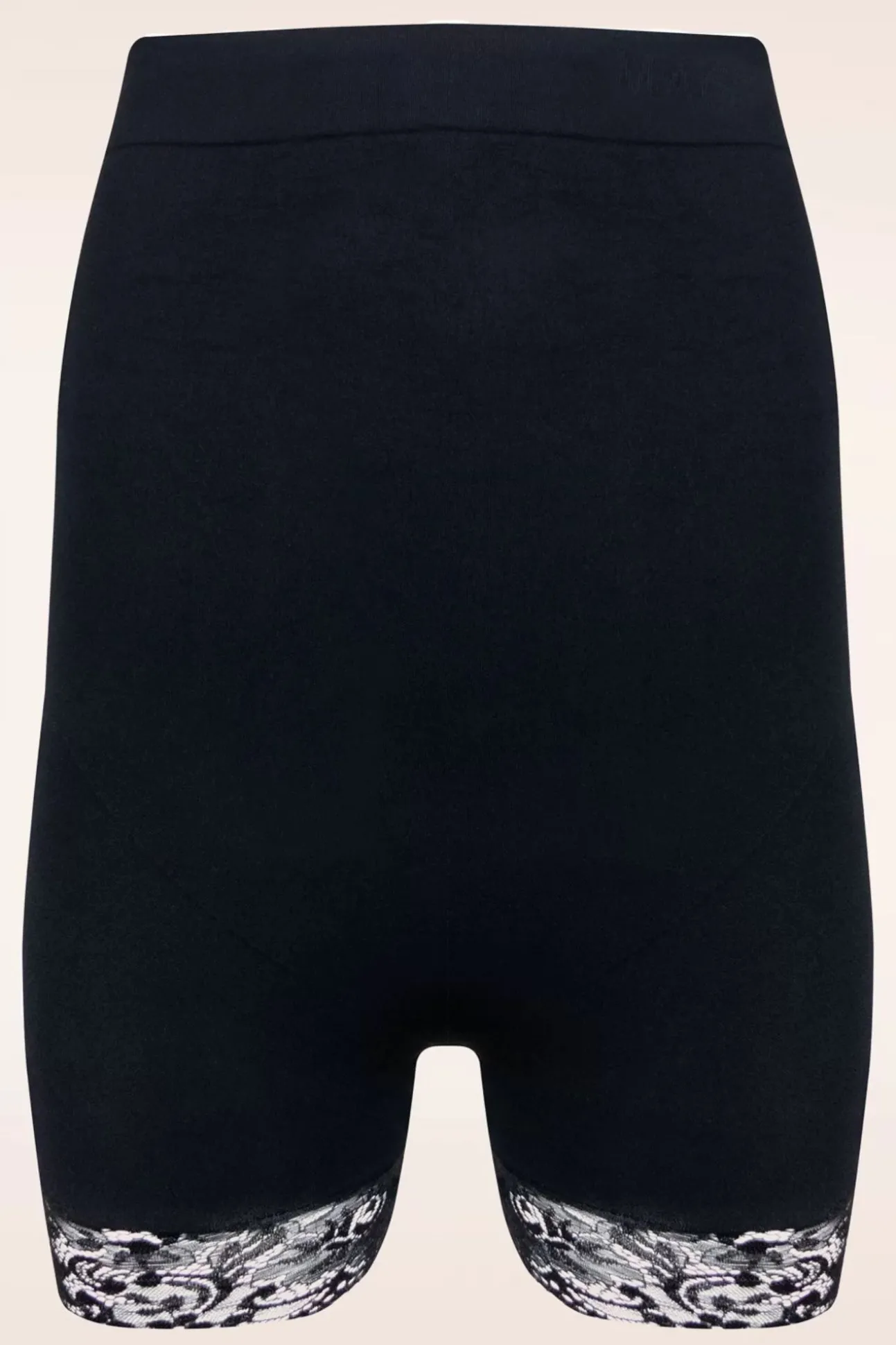 Comfort Kanten Hoge Short In Zwart