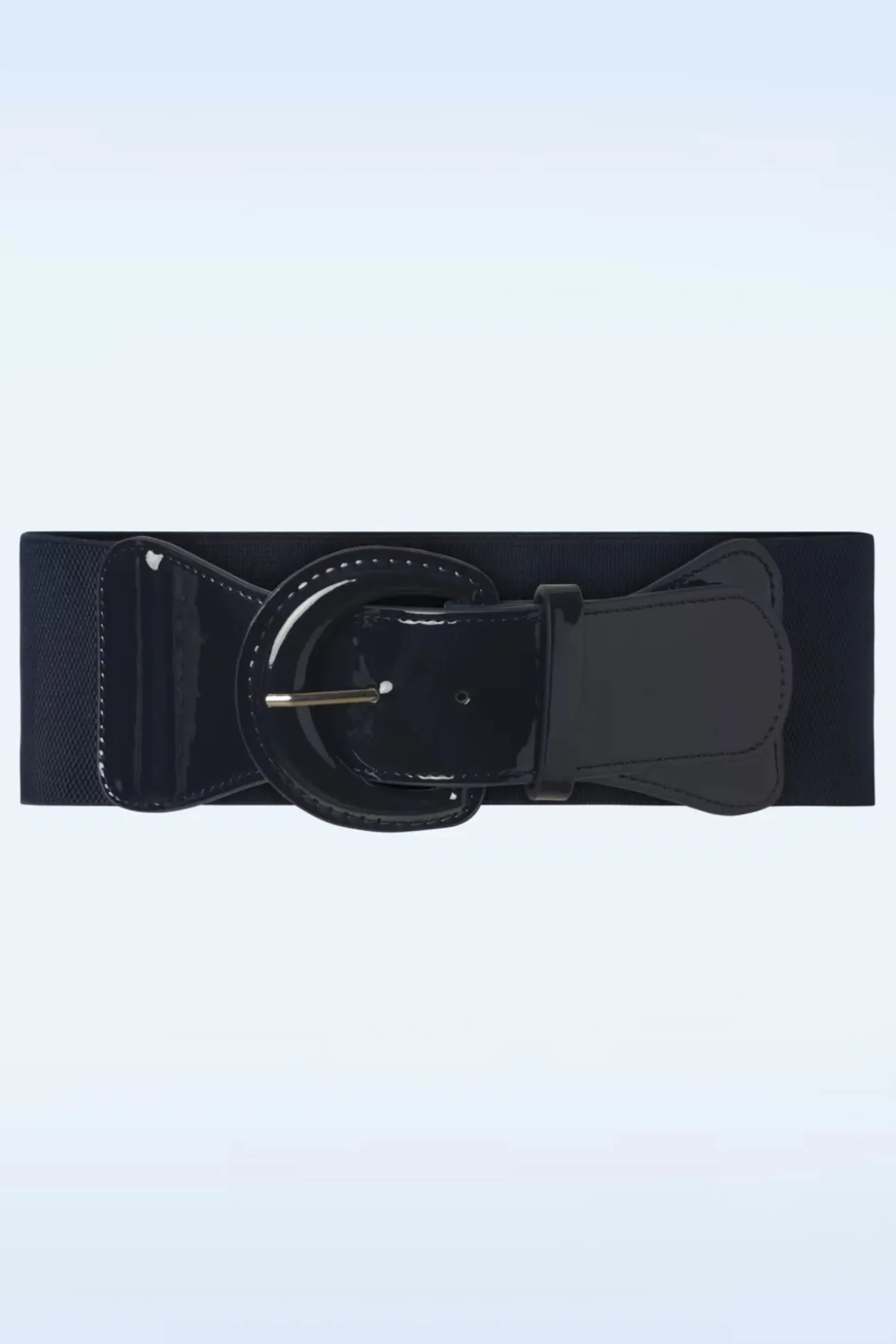 Corinne Elastische Riem In Marineblauw