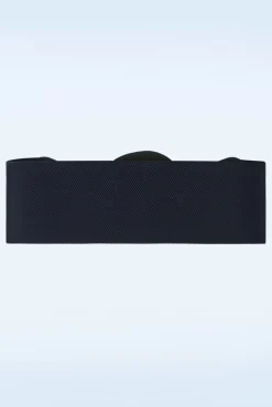 Corinne Elastische Riem In Marineblauw