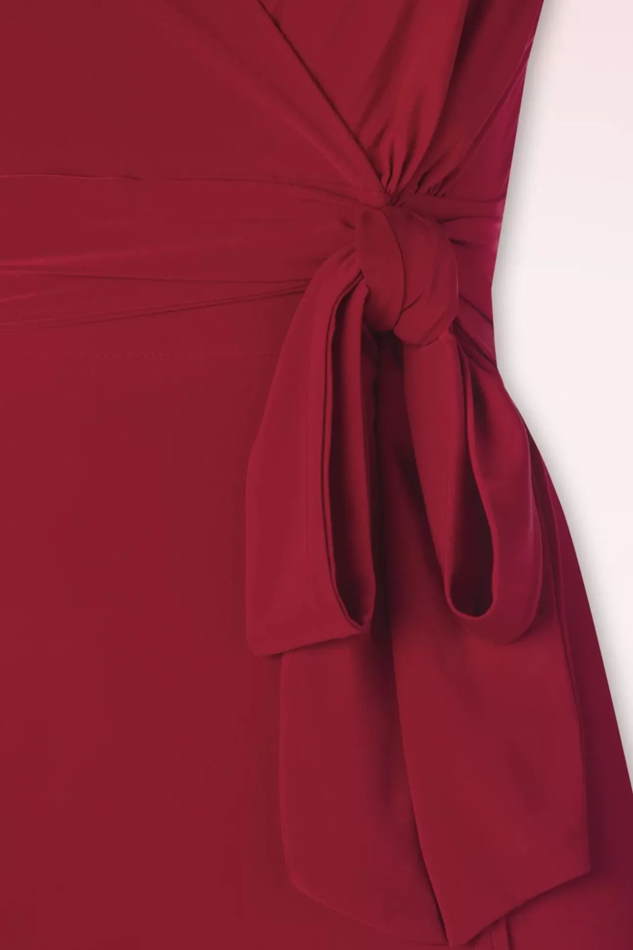 Darcy Pencil Jurk In Donkerrood
