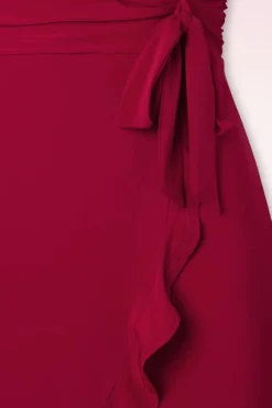 Desiree Pencil Jurk In Rood
