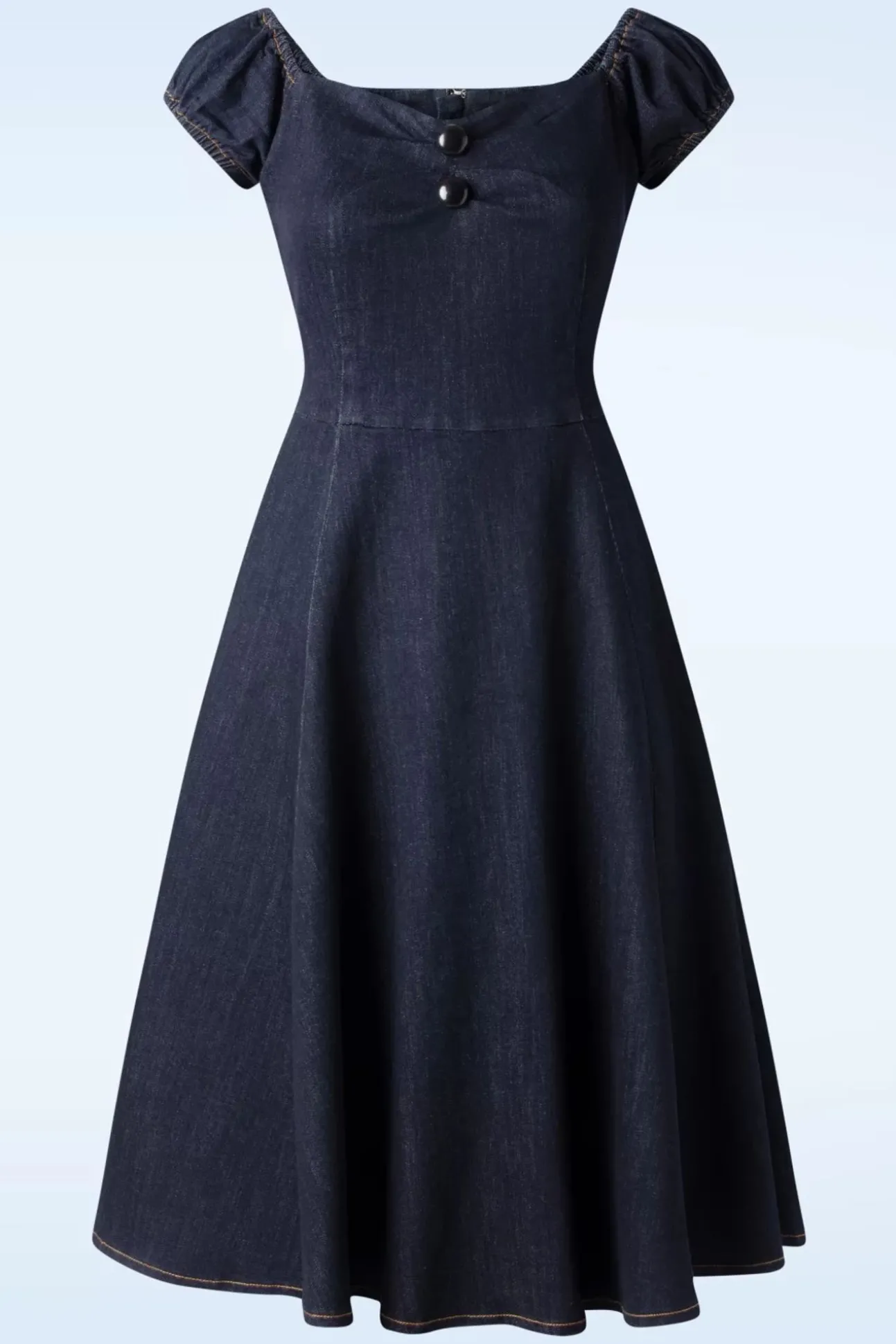Dolores Denim Doll Jurk In Blauw