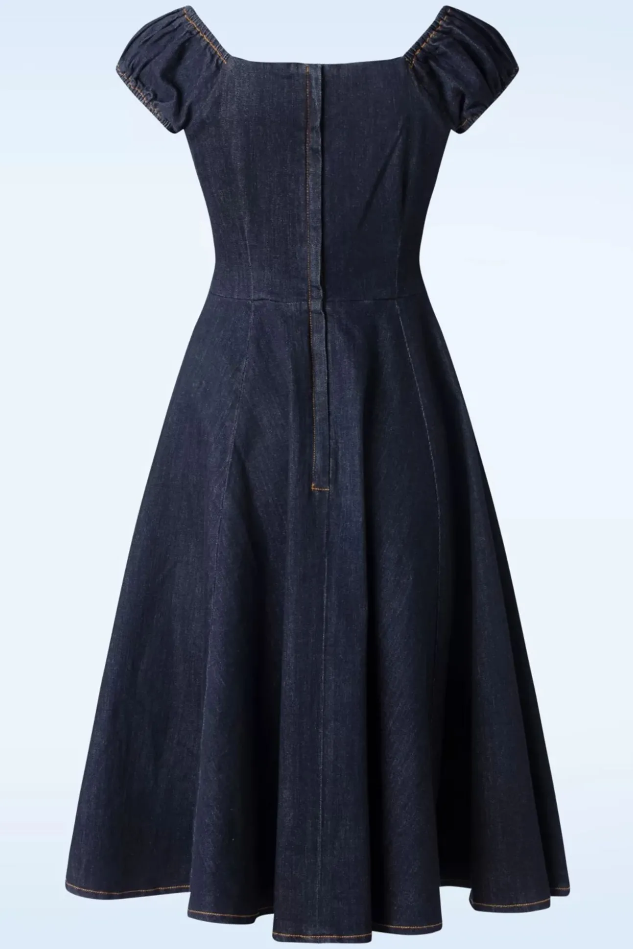 Dolores Denim Doll Jurk In Blauw