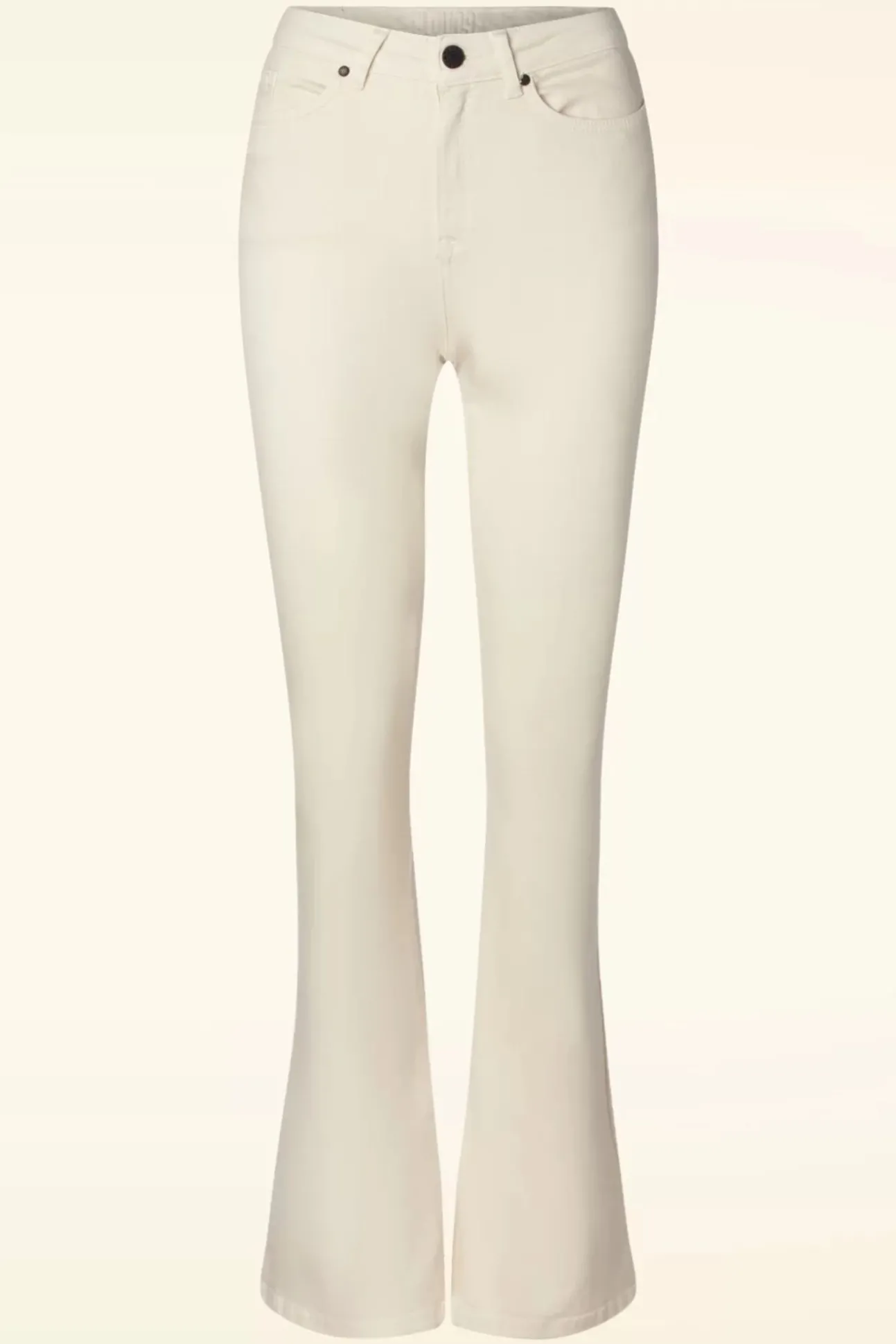 Dora Flared Broek In Gebroken Wit