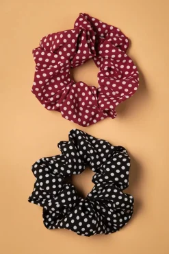 Dotty Scrunchie In Zwart