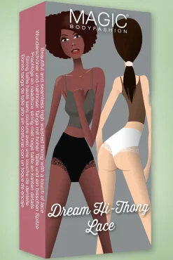 Dream Hi Kanten String In Zwart