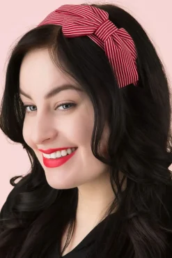 Genevieve Bow Haarband In Rood