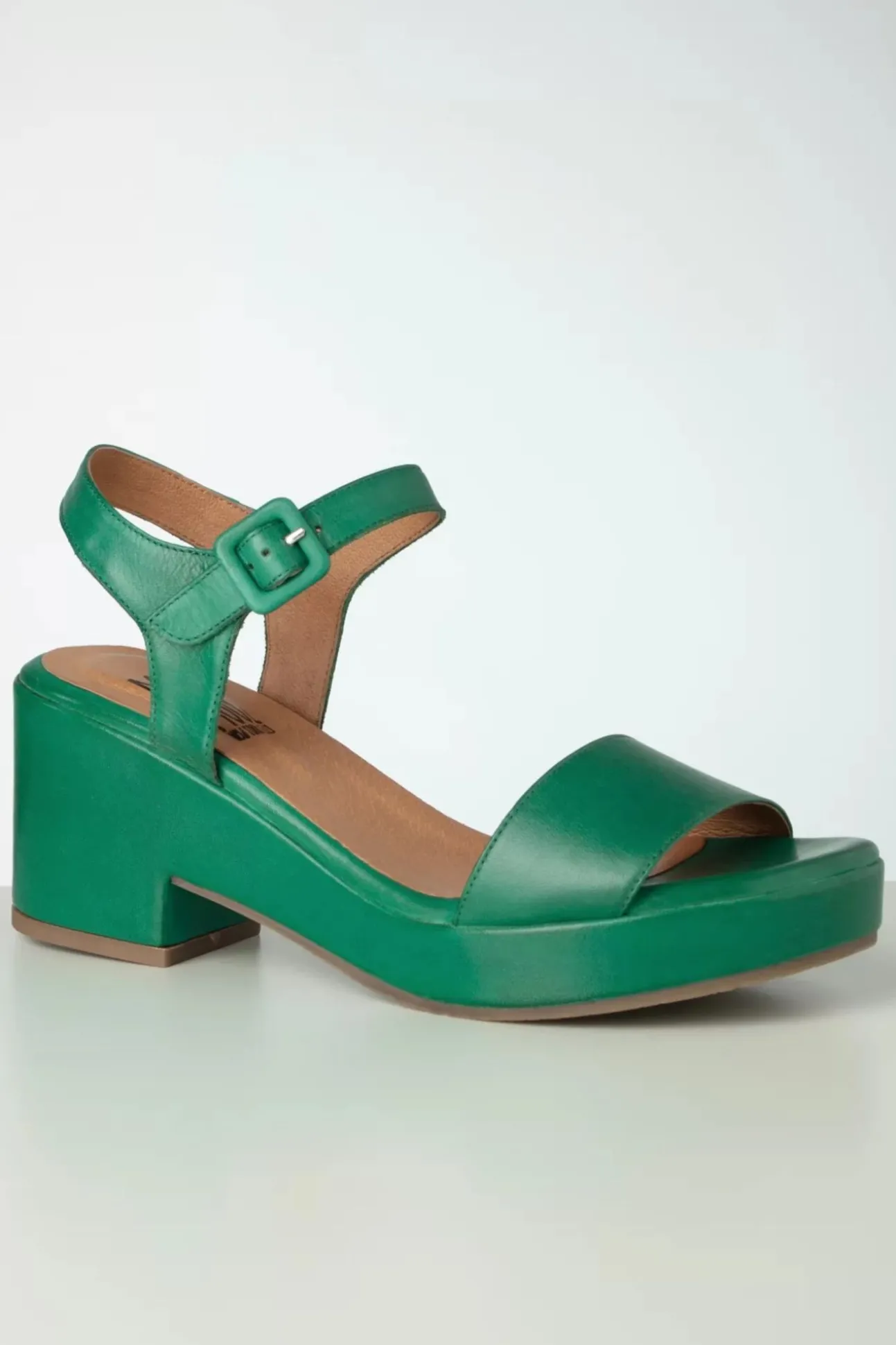 Gillie Clog Sandalen In Smaragdgroen