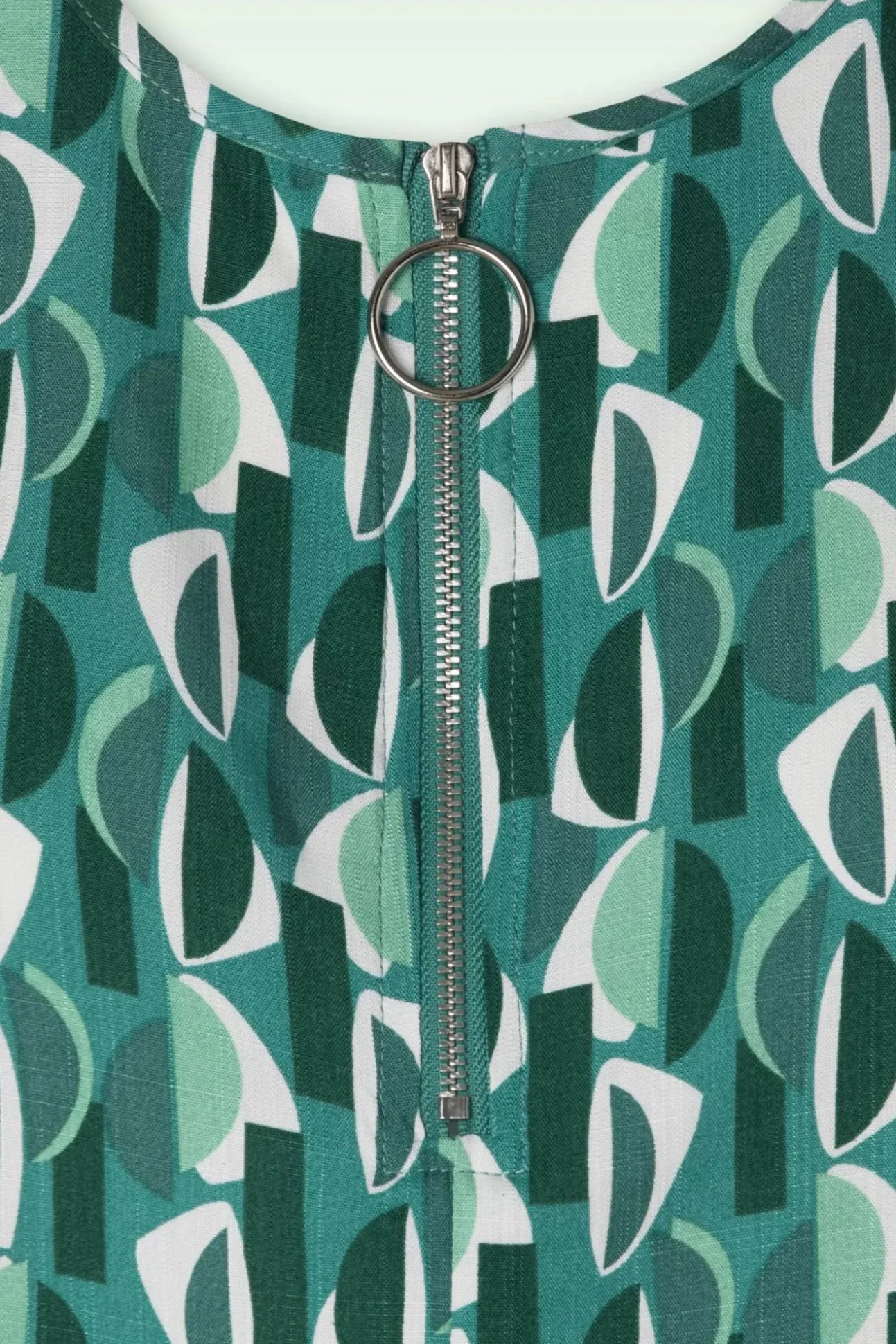 Gwenola Mid Century Retro Jurk In Groen