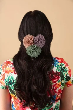 Haarbloemenset In Waterkers, Lingerie Roze En Distel