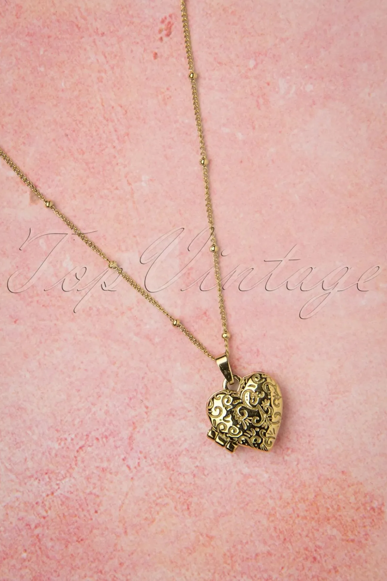 Hart Medaillon Halsketting In Goud