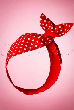 Ik Wil Polkadots In Mijn Haarsjaal In Rood