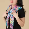 Jenny Floral Sjaal In Wit En Multi
