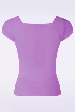 Kaylie Top In Dauwbes Paars