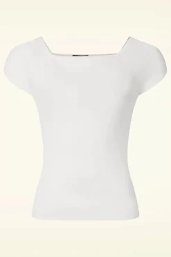 Kaylie Top In Gebroken Wit