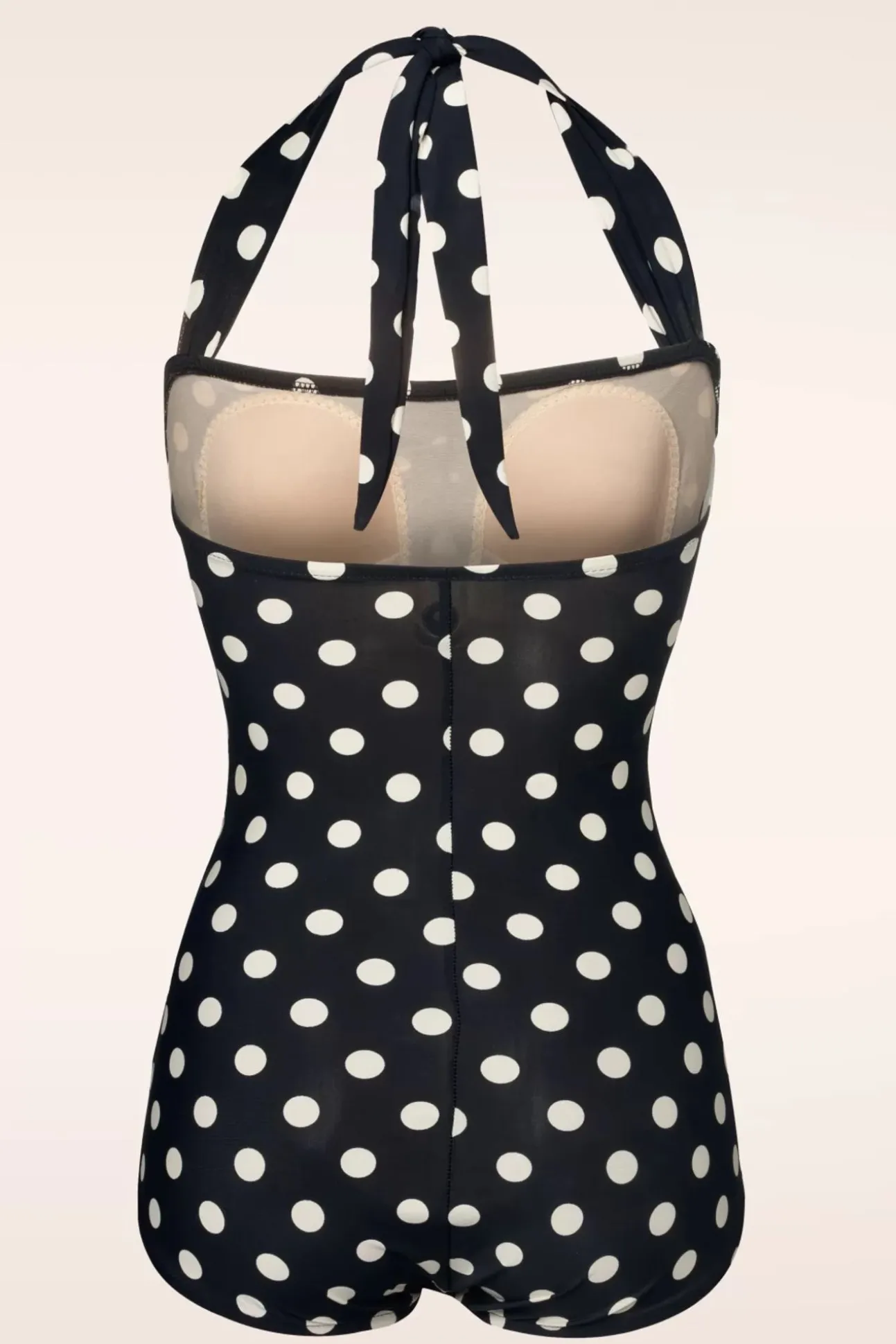 Klassiek Badpak Met Polkadots In Zwart En Wit