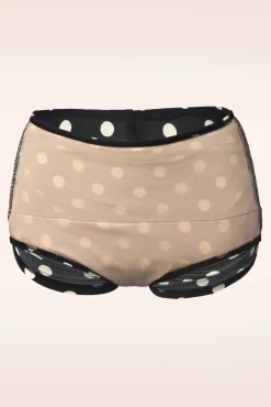 Klassieke Polka-Bikinibroek In Zwart En Wit