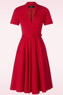 Laura Lee Swing Jurk In Rood