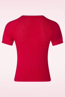 Lina Top In Klaproosrood