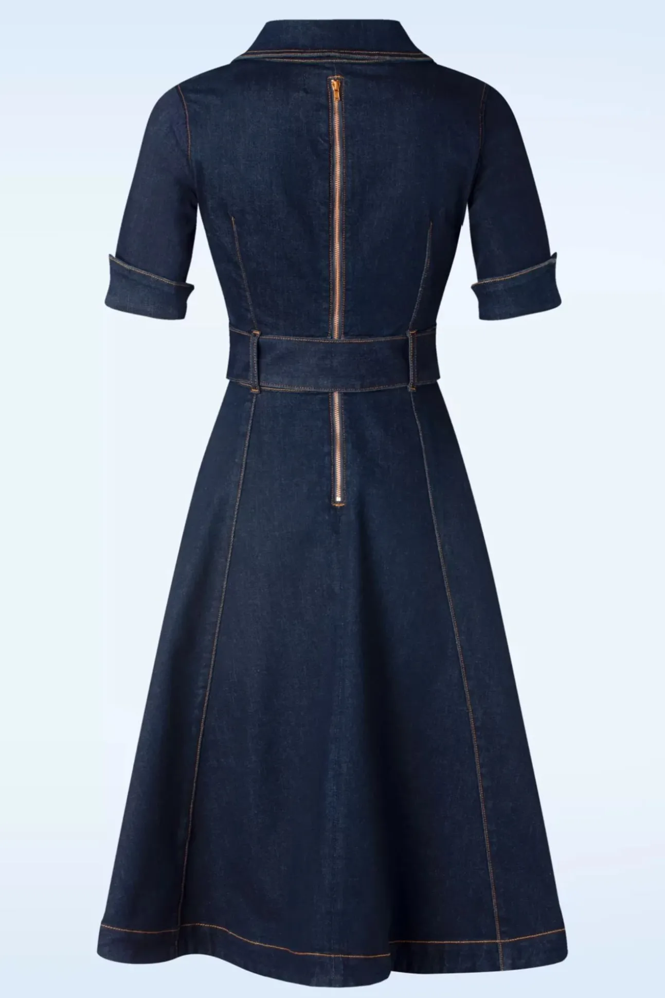 Lucielle Swing Jurk In Donkerdenim