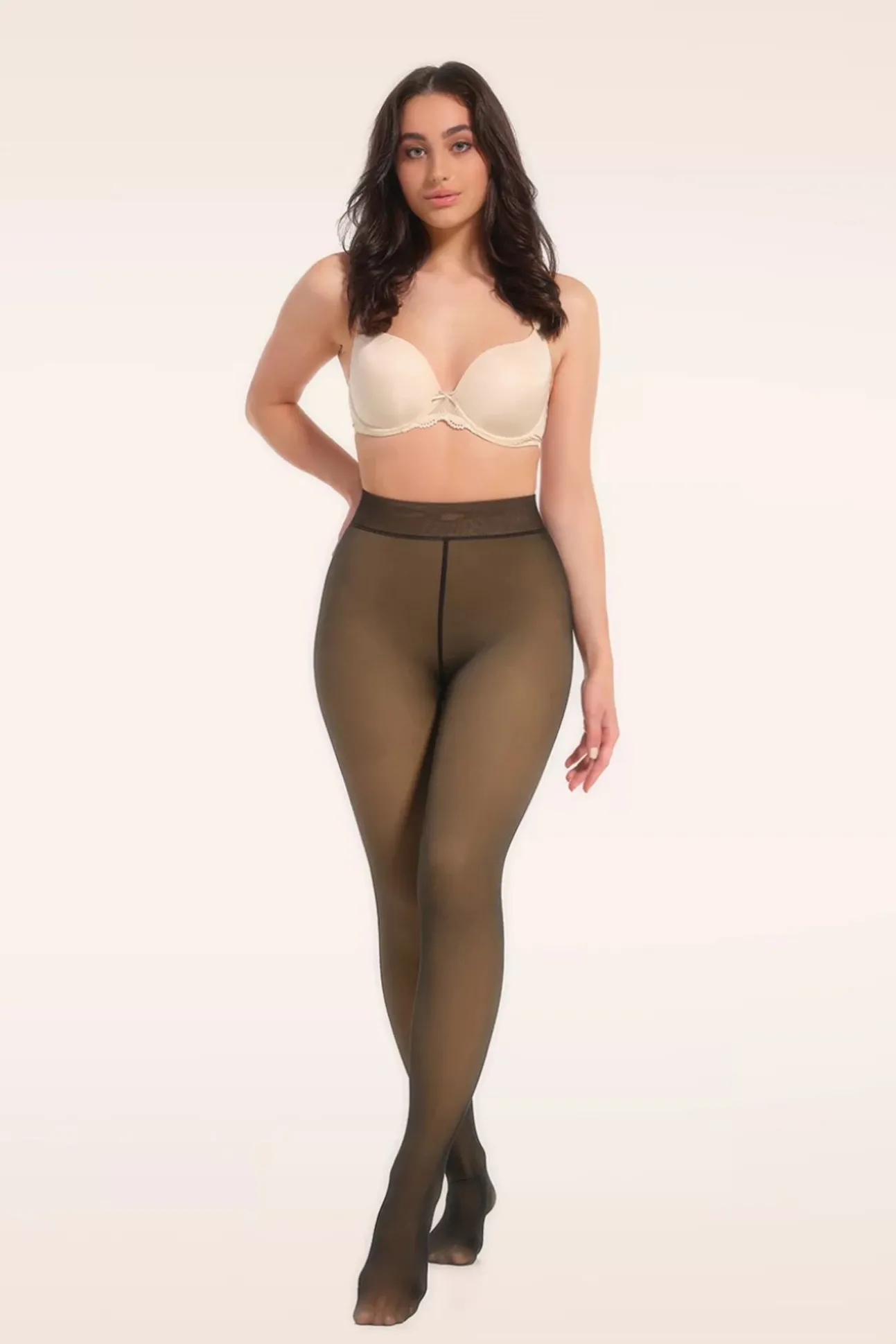 Magic Fleece Tights In Black