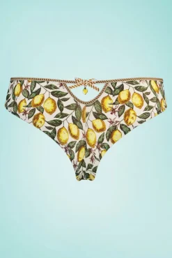 Mambo Amalfi Vlinderbroekje Met Citroenprint In Creme