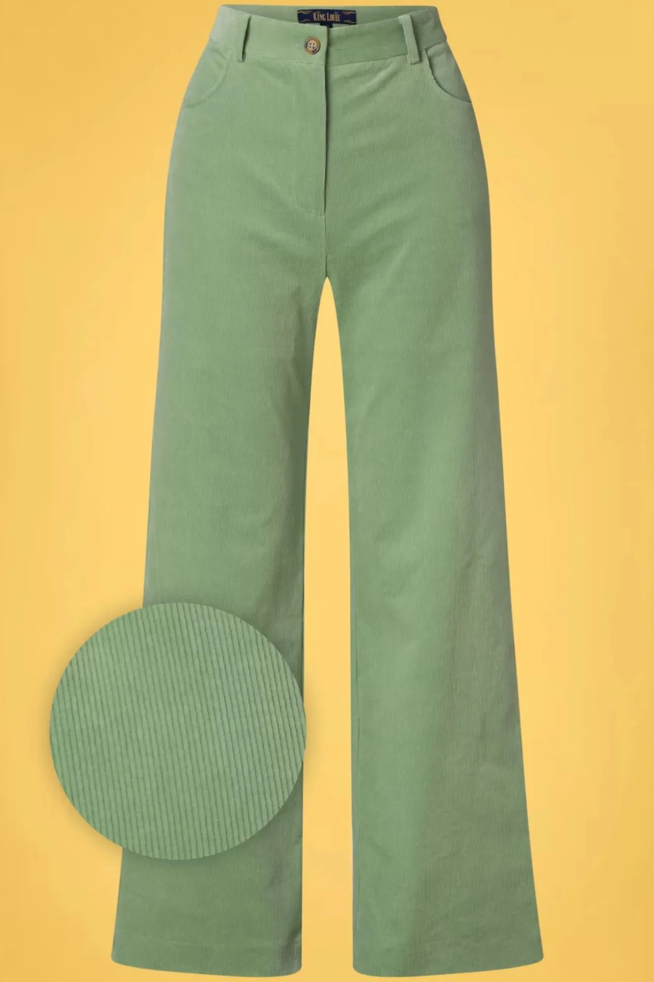 Marcie Babyrib Broek In Basilicumgroen