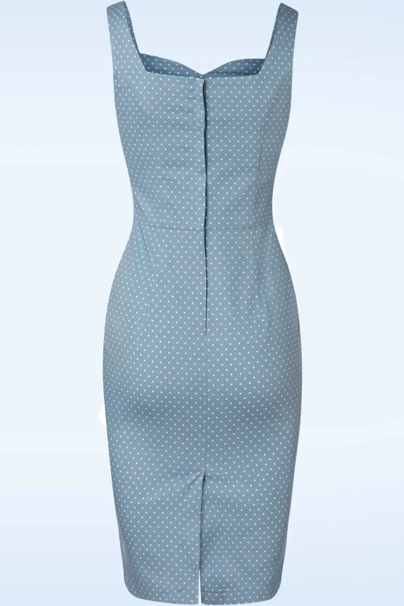 Michaella Polka Dot Pencil Jurk In Blauw