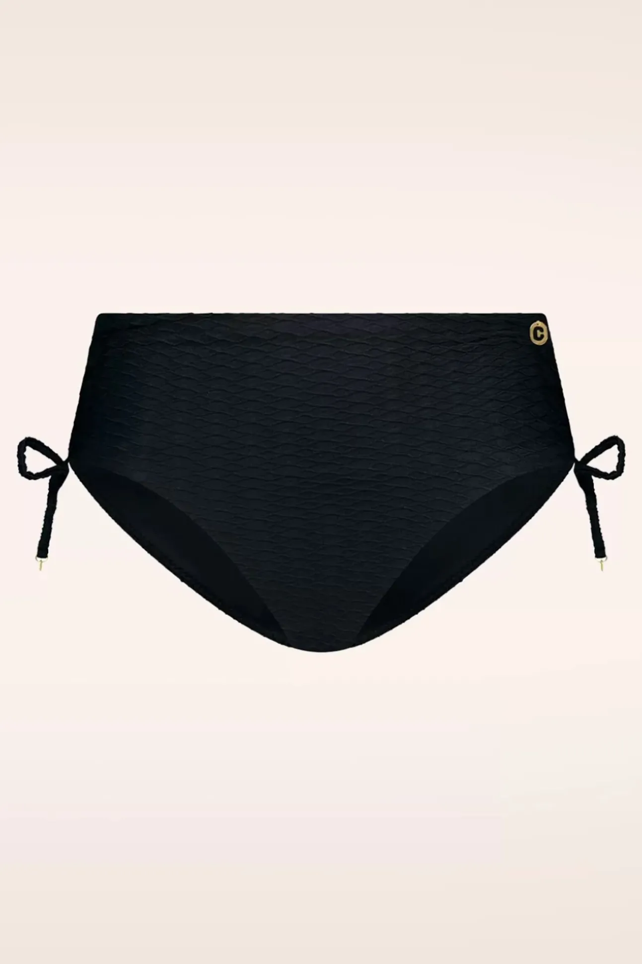 Mid Waist Bikinibroekje In Zwart Snake