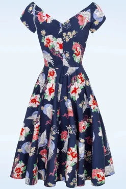 Misa Swing Jurk In Marineblauw