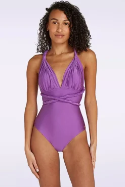 Multiway Badpak In Shiny Lila