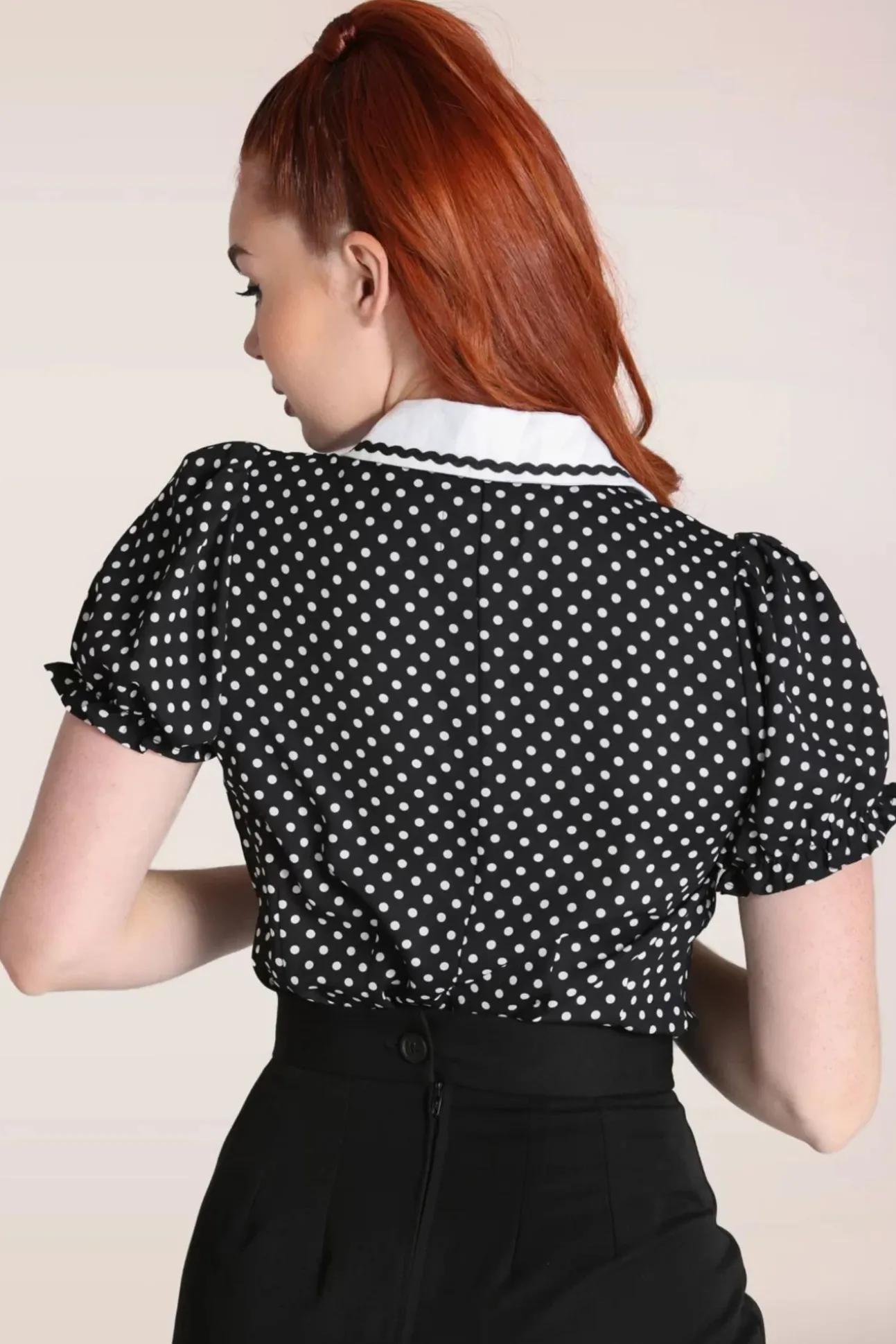 Naomi Blouse In Zwart En Wit