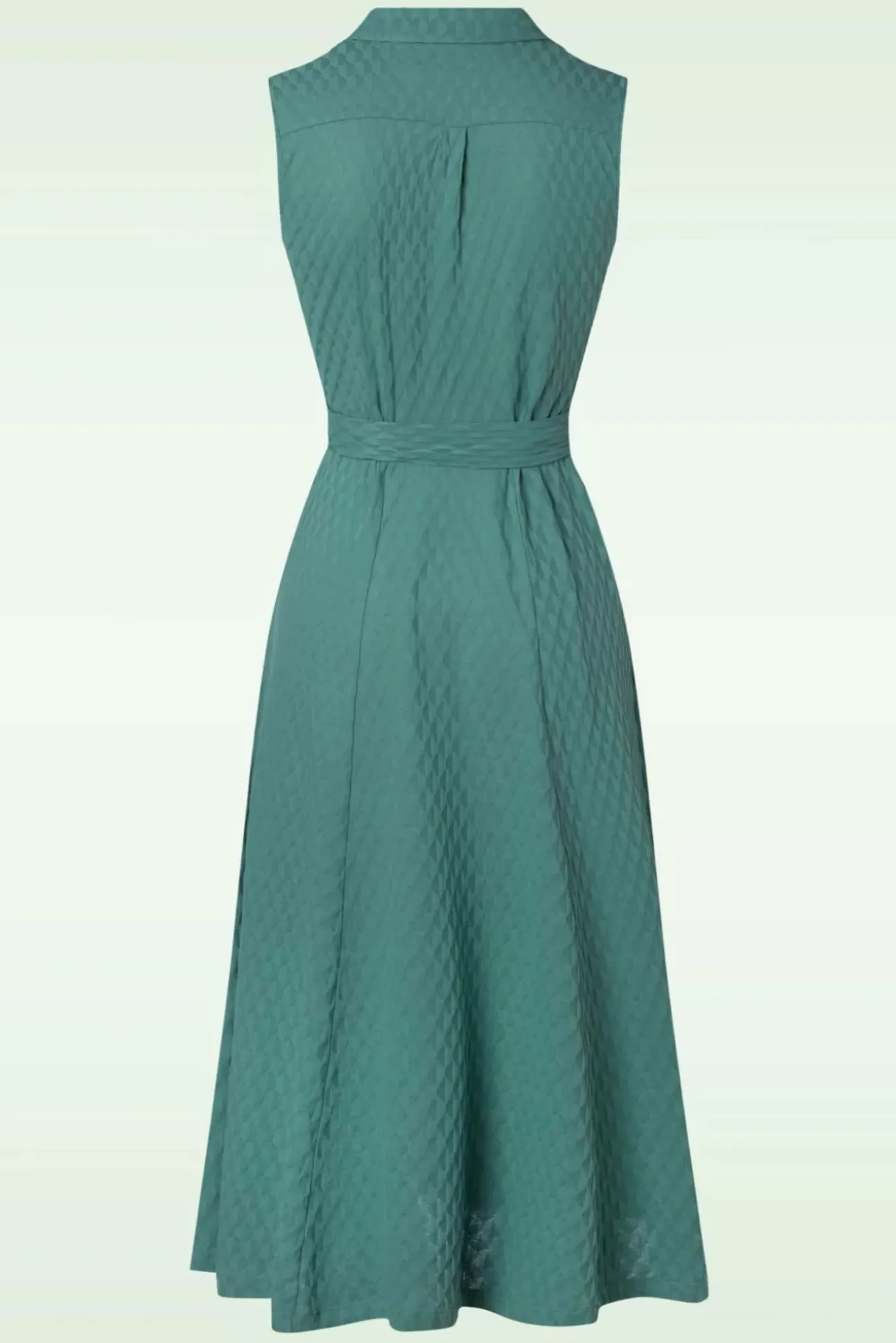 Nova Jurk Manelli Jacquard In Smoke Groen