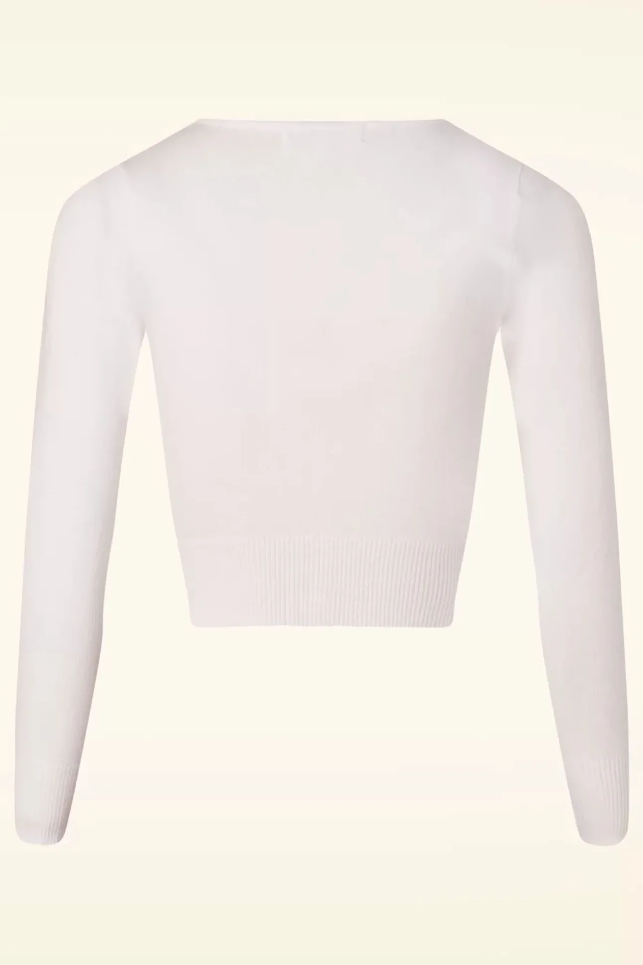 Nyla Cropped Vest In Gebroken Wit