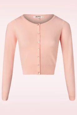 Nyla Cropped Vest In Poeder Roze