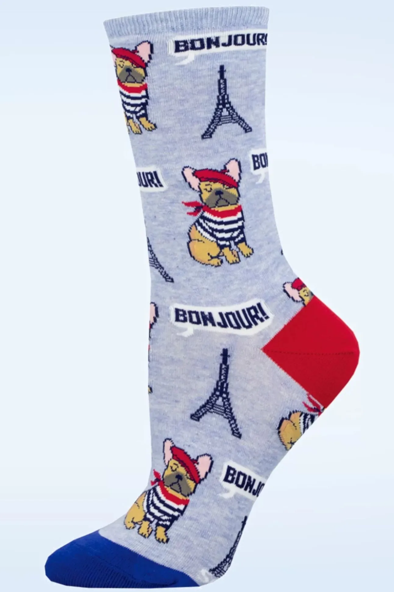 Paris Frenchie Sokken In Blauw