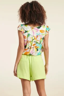 Phoebe Colourburst Top In Wit
