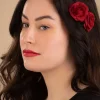 Pin-Up Rode Rozen Haarclips